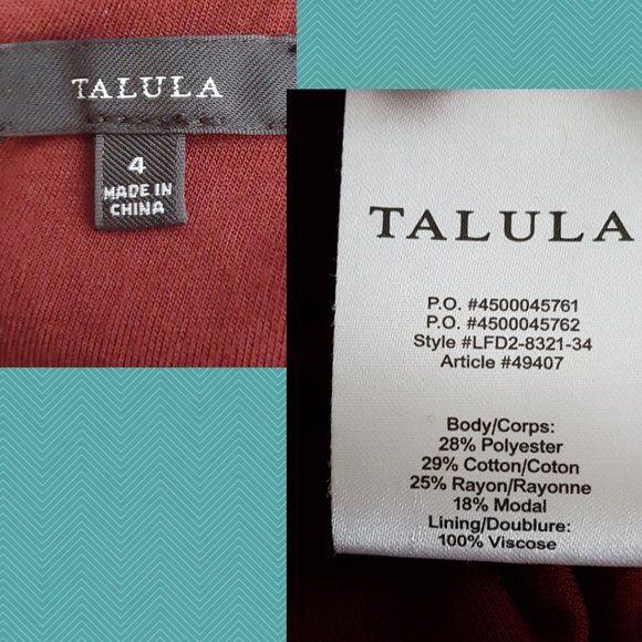 Talula Maroon Floral Lace Overlay A-Line Dress - Picture 5 of 5